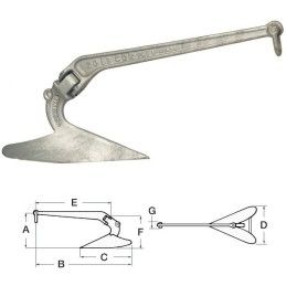 Ancora LEWMAR C.Q.R. Acciaio Zincato Caldo 28kg OS0114527