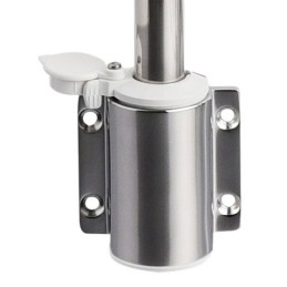 Asta Classic 360° inox Fissaggio a parete estraibile 60cm Bianca