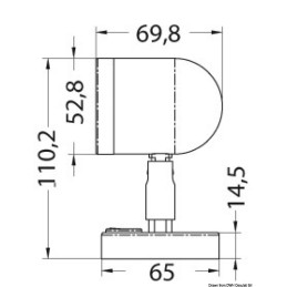 Faretto LED 12/24V 3,2W 154Lm 2900-3200K Angolo 42° Ottone Lucido