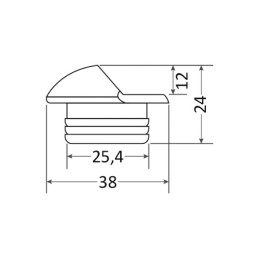 Luce di cortesia Alcor a LED 12/24V 0,2W Luce Blu OS1342591