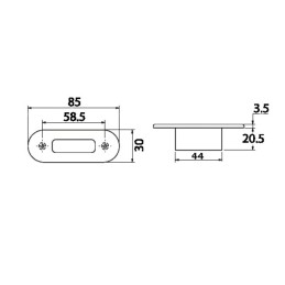 Luce di cortesia LED da incasso 12V 0,2W 14Lm Luce Blu OS1318003