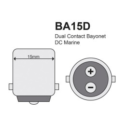 Lampadina 48 LED BA15D 12/24V 2,5W 3000k 13x40 200Lm N50227502217