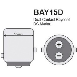 Lampadina 48 LED BAY15D 12/24V 2,5W 6000k 13x40 200Lm N50227502216