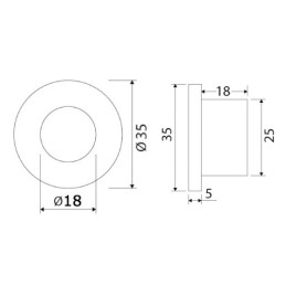 Plafoniera Led 12/24V 1W Bianca 3000K OS1342990