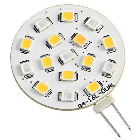 Lampadina G4 16 LED colore Bianco/Blu 24V 1,6/0,8W 3000K OS1445032