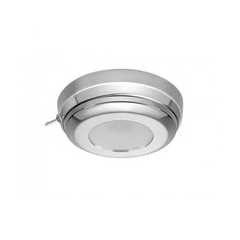 Quick Plafoniera LED MINDY CS 2W 10-30V Inox Lucido con Interruttore