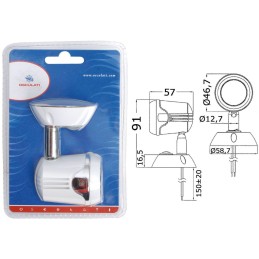 Faretto LED 12/24V 1,32W 150Lm 3500K 1LED HD Angolo 40° in ABS