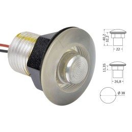 Luce di cortesia LED da incasso 12V 0,2W 2Lm Luce Blu OS1318303