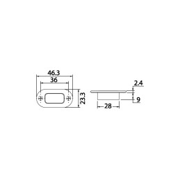 Luce di cortesia 3 LED da incasso 12V 0,6W 12Lm Luce Gialla OS1318101