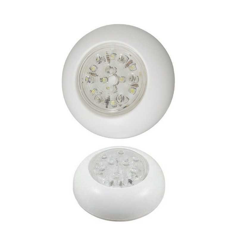 Plafoniera Push On 16 LED 12V Luce bianca 4500K 110xh44mm 230lm