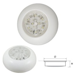 Plafoniera Push On 16 LED 12V Luce bianca 4500K 110xh44mm 230lm