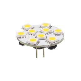 Lampadina 12/24V 2W 2700K 9LED G4 28mm attacco posteriore OS1445010