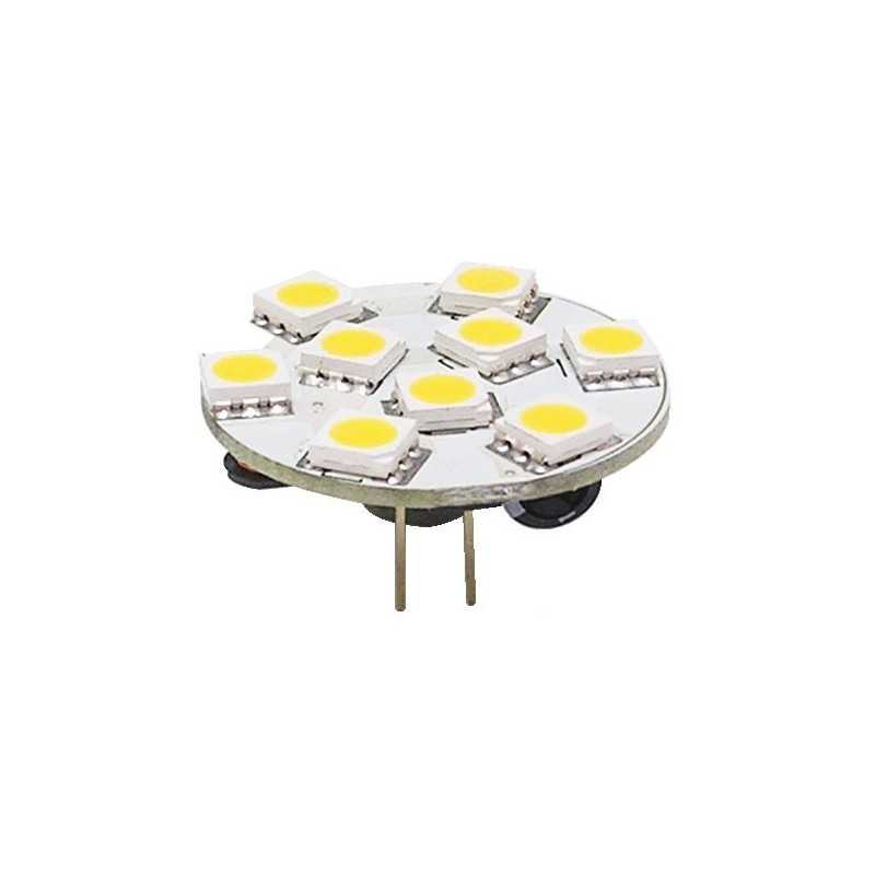 Lampadina 12/24V 2W 2700K 9LED G4 28mm attacco posteriore OS1445010