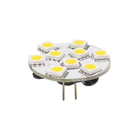 Lampadina 12/24V 2W 2700K 9LED G4 28mm attacco posteriore OS1445010