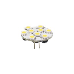 Lampadina 12/24V 2W 2700K 9LED G4 28mm attacco posteriore OS1445010