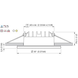 Quick Faretto LED ad Incasso DAPHNE LP 4W IP65 in Vetro 5.5x86mm