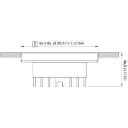 Quick Faretto LED ad Incasso DAPHNE HP 4W IP65 in Vetro 9.5x86mm