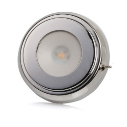 Quick Plafoniera LED TIM CS 2W 10-30V Inox Lucido Interruttore