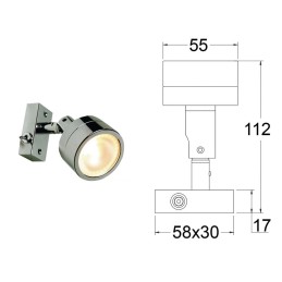 Faretto a LED Laguna 12/24V 3W Bianca 3000K OS1343921