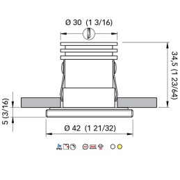 Quick Faretto LED ad Incasso HONEY LP 3W 10-30V IP65 in Vetro 5mm