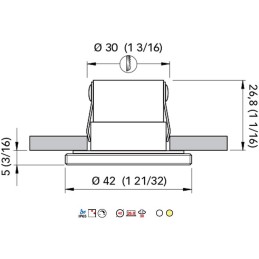 Quick Faretto LED ad Incasso HONEY LP 1,5W 10-30V IP65 in Vetro 5mm