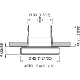 Quick Faretto LED ad Incasso HONEY HP 1,5W 10-30V IP65 in Vetro 9mm