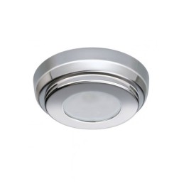 Quick Plafoniera LED TIM C 2W 10-30V Acciaio Inox Lucido IP40 Ø90mm