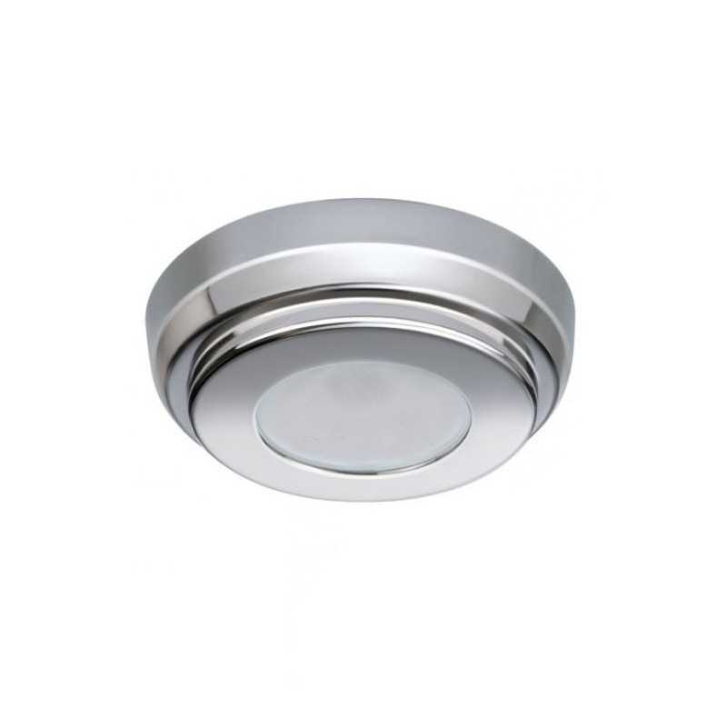 Quick Plafoniera LED TIM C 2W 10-30V Acciaio Inox Lucido IP40 Ø90mm