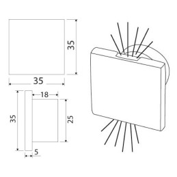 Luce di Cortesia a Led 12/24V 0,5x2W Bianca 3000K OS1342955