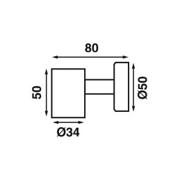 Faretto LED Batsystem Tube con presa USB 12V 0,6W Bianca 3000K