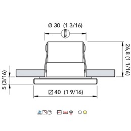 Quick Faretto LED ad Incasso SUGAR LP 1,5W 10-30V IP65 in Vetro 5mm