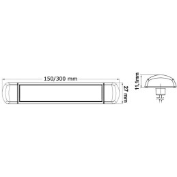 Plafoniera LED 12/24V 1.8W 3500K Luce Bianca Calda Versione