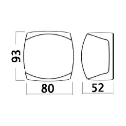 Fanale di via Sphera III a LED 225° prua 12/24V 1,5W OS1106223