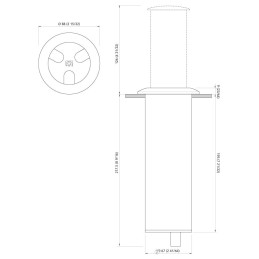 Quick Lampada LED Retrattile Secret Light 3W 10-30V Inox Bianco Caldo