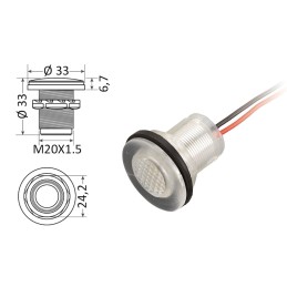 Luce di cortesia LED da incasso Bianca 12V 0,2W 12,5Lm OS1318311