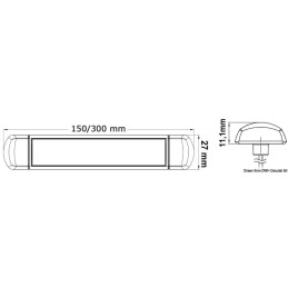 Plafoniera LED 12/24V 2.4W 3500K Luce Bianca Calda Versione su Piano