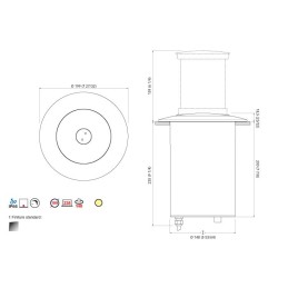 Quick Lampada LED Retrattile Secret Light L 6W 10-30V Inox 3100K Caldo