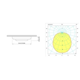 Quick Plafoniera LED MIRÒ 2W 10-15V Bianca Calda 3100K 133lm Cromata