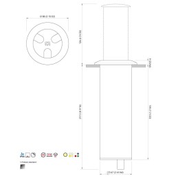 Quick Lampada LED Retrattile Secret Light 6W 10-30V Inox RGBW