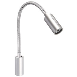 Quick Luce AUDREY WALL USB 1.5W Alluminio Satinato con Switch B.Caldo