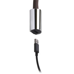 Quick Luce AUDREY WALL USB NS 1.5W Alluminio Cromato 10-30V B.Caldo