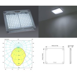 Quick Plafoniera LED Action 10W 12V Bianca Naturale 3800-4100K IP66