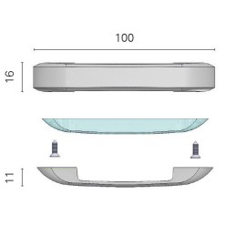 Luce di cortesia Andromeda G2 10-30V 1.2W a LED 4000K LED Bianco