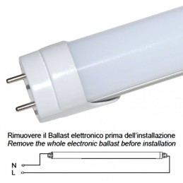 Tubo LED T8 150cm 24W 6000K 2000lm Alimentazione diretta 230V min 10Pz