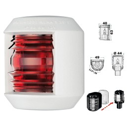 Fanale di via Utility Compact Rosso 112,5° sinistro 12V 5W Bianco