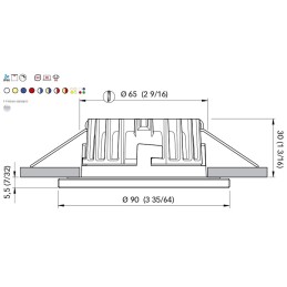 Quick Faretto LED ad Incasso APOLLO XP LP 6W 10-30V in Vetro 5.5mm