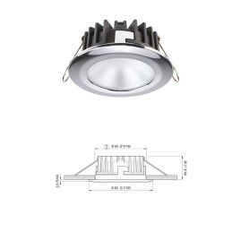 KOR LP Luce LED ad Incasso 4W 10-30V inox Colore Bianco Naturale