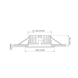 KOR LP Luce LED ad Incasso 4W 10-30V inox Colore Bianco Naturale