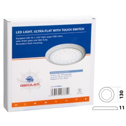 Plafoniera LED ultrapiatta 12/24V 3W Luce Bianca OS1340802