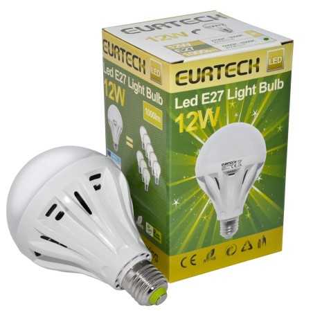 Lampadina LED 12W AC100-240V E27 6000K-6500K 1000Lm Min 10Pz